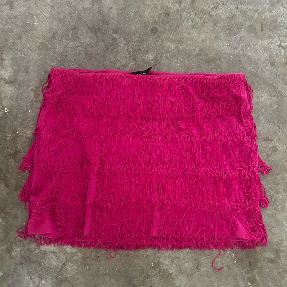 Express size 10 fringe mini skirt